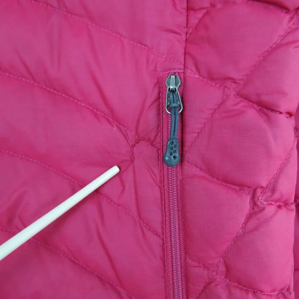 PATAGONIA Women's Cherry Red Down Sweater Puffer Jacket Size XS Lightweight